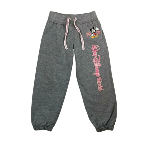 Disney Parks Sweatpants Girls S Gray Heather Walt Disney World Fleece Jogger - Picture 1 of 5